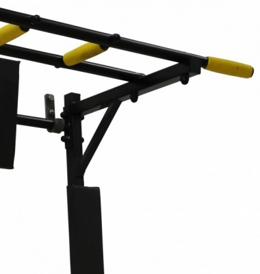 Турник-брусья Атлет черный с черными ручками