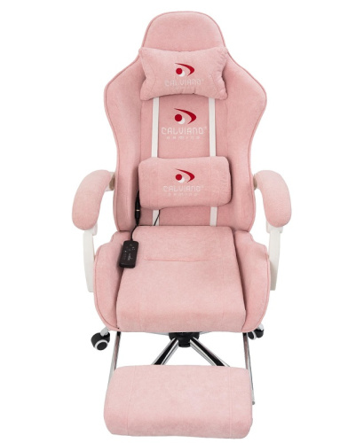 Вибромассажное кресло Calviano AVANTI ULTIMATO pink fabric 