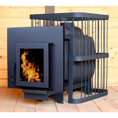 Печь банная ComfortProm Чугун 20 дверь со стеклом