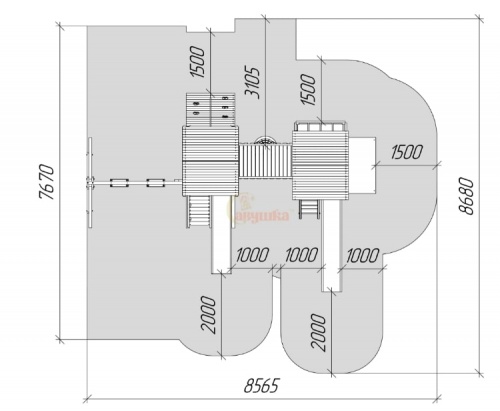 Детская спортивная площадка для дачи Савушка ХИТ 8
