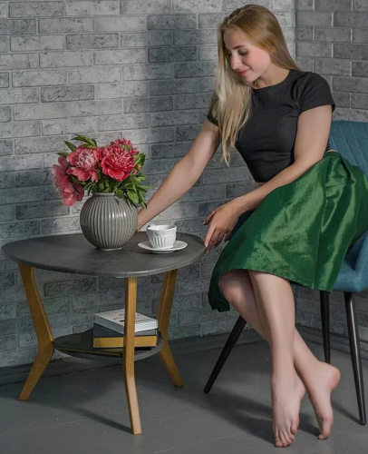 Стол журнальный BeautyStyle 15 серый бетон бук 