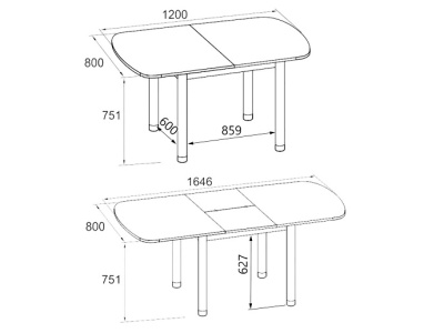 Стол обеденный Сокол СО-3м белый 