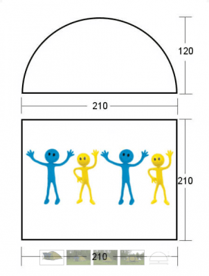 Палатка туристическая Acamper MONODOME 4 green