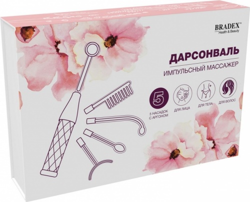 Дарсонваль импульсный массажер с 5 насадками с Аргоном