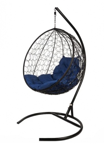 Кресло подвесное BiGarden Kokos Black синяя подушка 