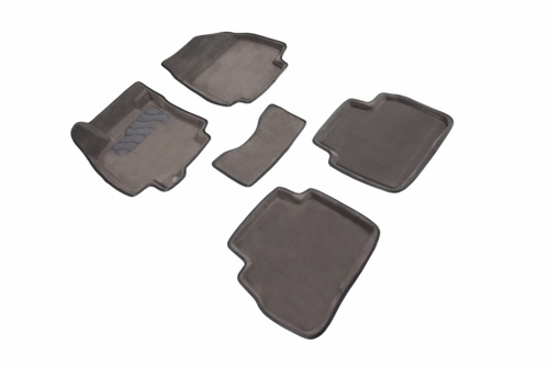 Коврики салона 3D ВОРС Nissan Tiida 2007-2015 Серые