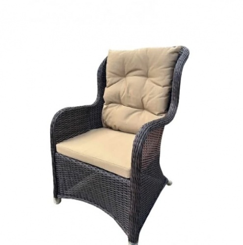 Садовое кресло AMARANT коричневый с бежевой подушкой
