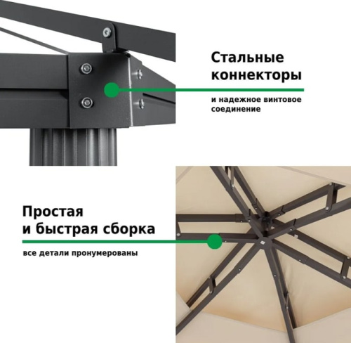 Тент садовый Green Glade 1150 2,5х2,5х2,5м