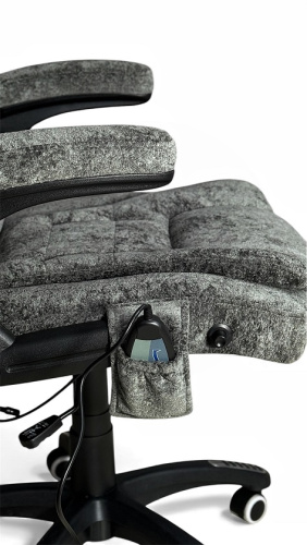 Вибромассажное кресло CALVIANO Veroni 56 серый плюш 