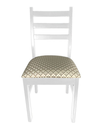 Стул МДК-341 Эмаль белая Лорд бежевый Дуб 