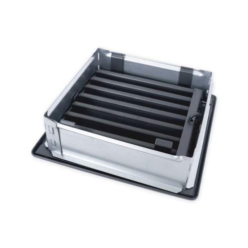 Вентиляционная решетка темно-серый с задвижкой 17х17 