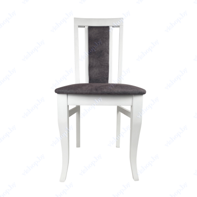 Стул Б-2230.1 Эмаль белая Микровелюр серый 