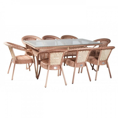 Стол обеденный 8 мест DECO 180х90 светлый