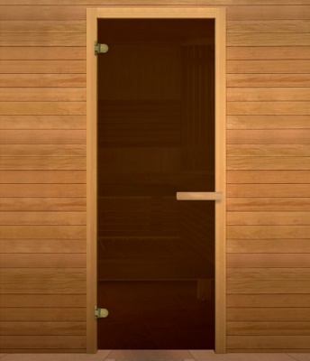 Дверь стекло Бронза 180х70 (6мм, 2 петли 716 GB) Хвоя