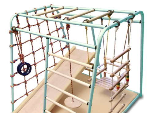 Детский игровой комплекс Вертикаль Веселый Малыш MAXI изумрудный горка мягкий бортик