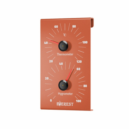 Термогигрометр EVEREST алюминий ORANGE (TG-27)