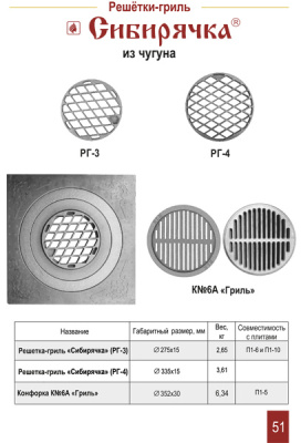 Решетка-Гриль РГ-4 Сибирячка 