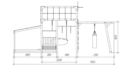 Детская площадка для дачи Савушка КУБ-4 Махагон