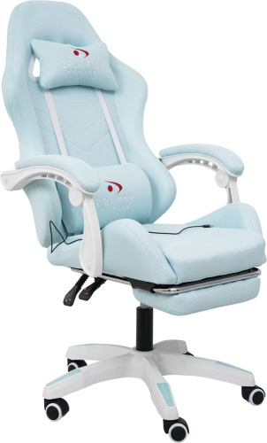 Вибромассажное кресло Calviano 1584 голубая ткань 