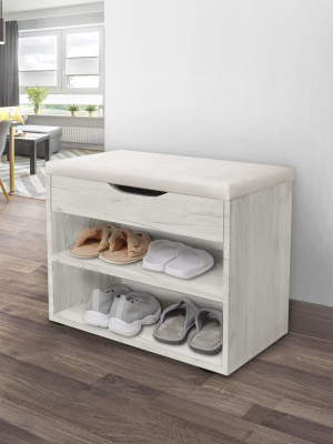 Банкетка Этна СН-122.07 дуб крафт белый 