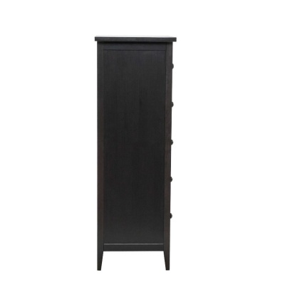 Комод Leset Мира 05 черный ручки коричневые 