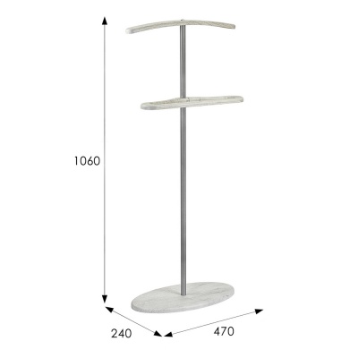 Вешалка костюмная Дэви 3 дуб дымчатый 