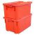 Ящик с крышкой 600x400x365 сплошной оранжевый