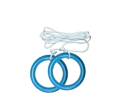Кольца гимнастические пластмасса для детского спортивного комплекса (Absolute Champion голубой)