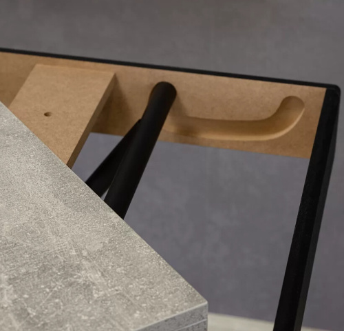 Стол трансформер Лерон ателье светлое черный 