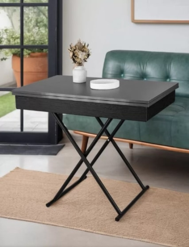 Стол трансформер Лерон графит темный черный 