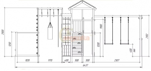 Детская спортивная площадка для дачи Савушка Мастер 5 Семейная
