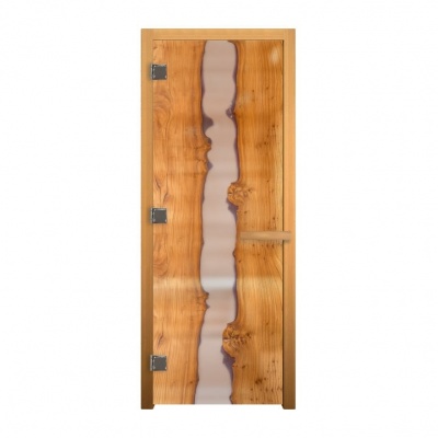 Дверь стеклянная Декор Слэб Стандарт 1900х700 Осина