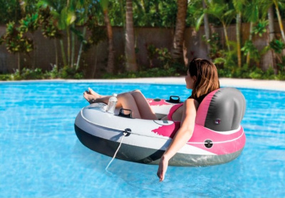 Надувной круг-кресло Intex 56824 135см Pink River Run