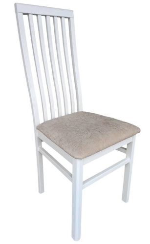 Стул МДК-82.1 Эмаль белая Микровелюр бежевый 