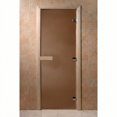 Дверь для сауны Doorwood Теплая ночь 700x1700 бронза матовая коробка лиственных пород