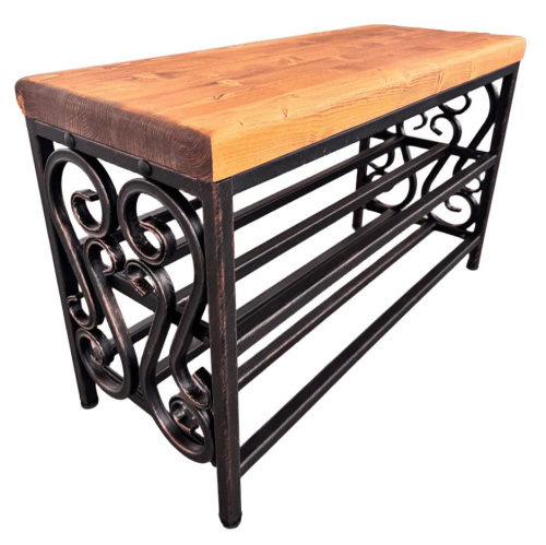 Кованая банкетка МФ-1 бронза 