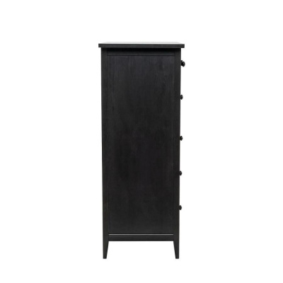 Комод Leset Мира 06 черный ручки коричневые