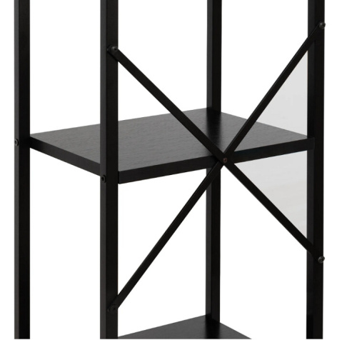 Стеллаж Leset Стилвуд 14 узкий 4 полки черный 