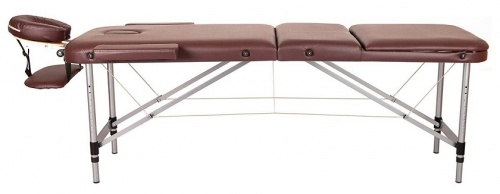 Массажный стол  складной 60 см 3-с алюминиевый коричневый