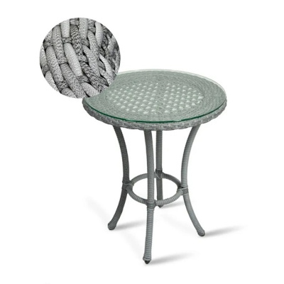 Стол садовый кофейный круглый DECO D60 серый
