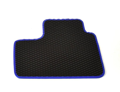 Коврики салона резиновые с кантом, ромб, для Chevrolet Niva (2123), синий кант, комплект 5 шт.