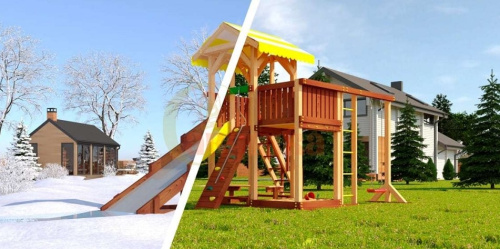 Детская спортивная площадка для дачи Савушка 4 Cезона 5