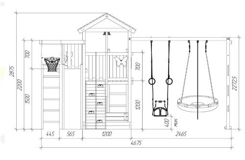 Детская спортивная площадка для дачи Савушка Мастер 4 COMFORT Plus