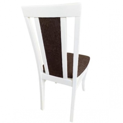Стул Б-2230.1 Эмаль белая Микровелюр коричневый 
