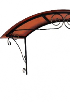 Козырек сварной КЗ-23 красный