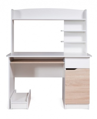 Стол ЛИДЕР белый дуб сонома 