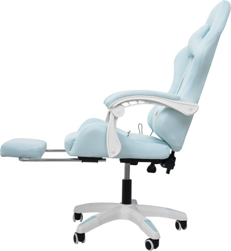 Вибромассажное кресло Calviano 1584 голубая ткань 