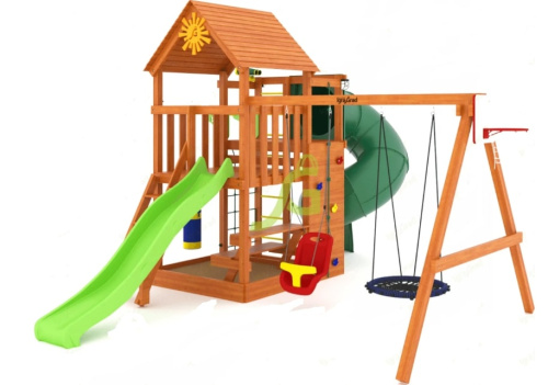Детская площадка IgraGrad Крафт Pro 3 с трубой мод.2