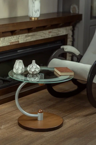 Стол журнальный Дуэт 13Н металлик средне-коричневый 