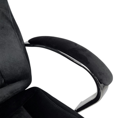 Кресло с регулировкой высоты Calviano Bravo черный велюр 
